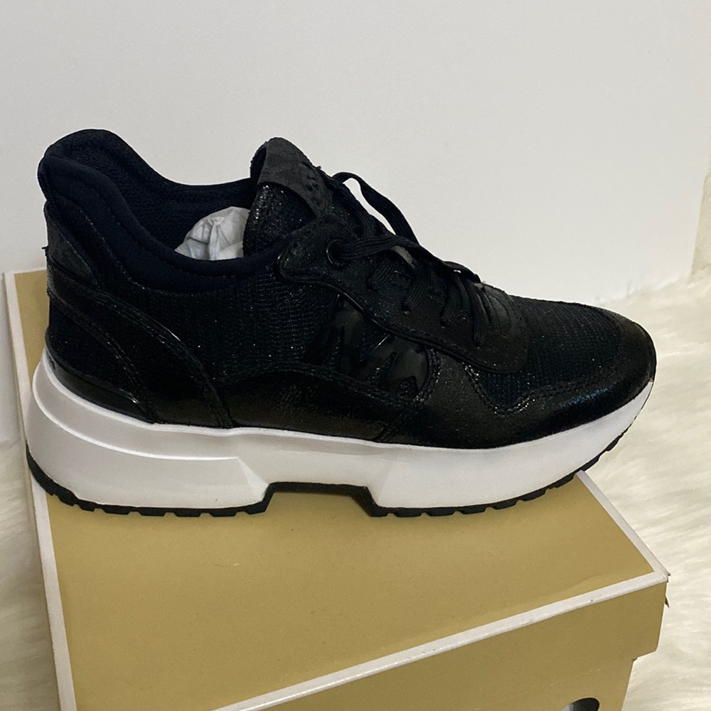 NWT Michael Kors Muse Trainer Glitter Chain Mesh Shoes
